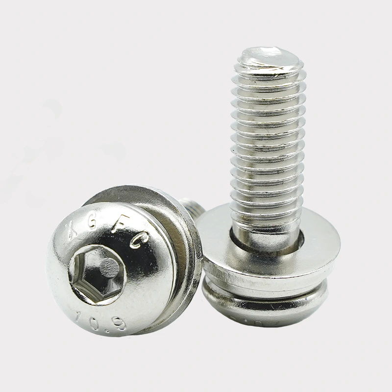 Các ốc vít kết hợp nút hex được mạ niken