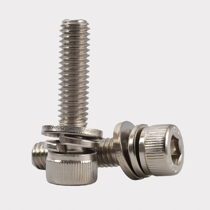 Ốc vít kết hợp nắp ổ cắm hex được mạ niken